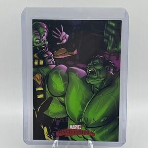 The Hulk 2008 SkyBox Marvel Masterpieces 34 Marvel Universe Trading Card